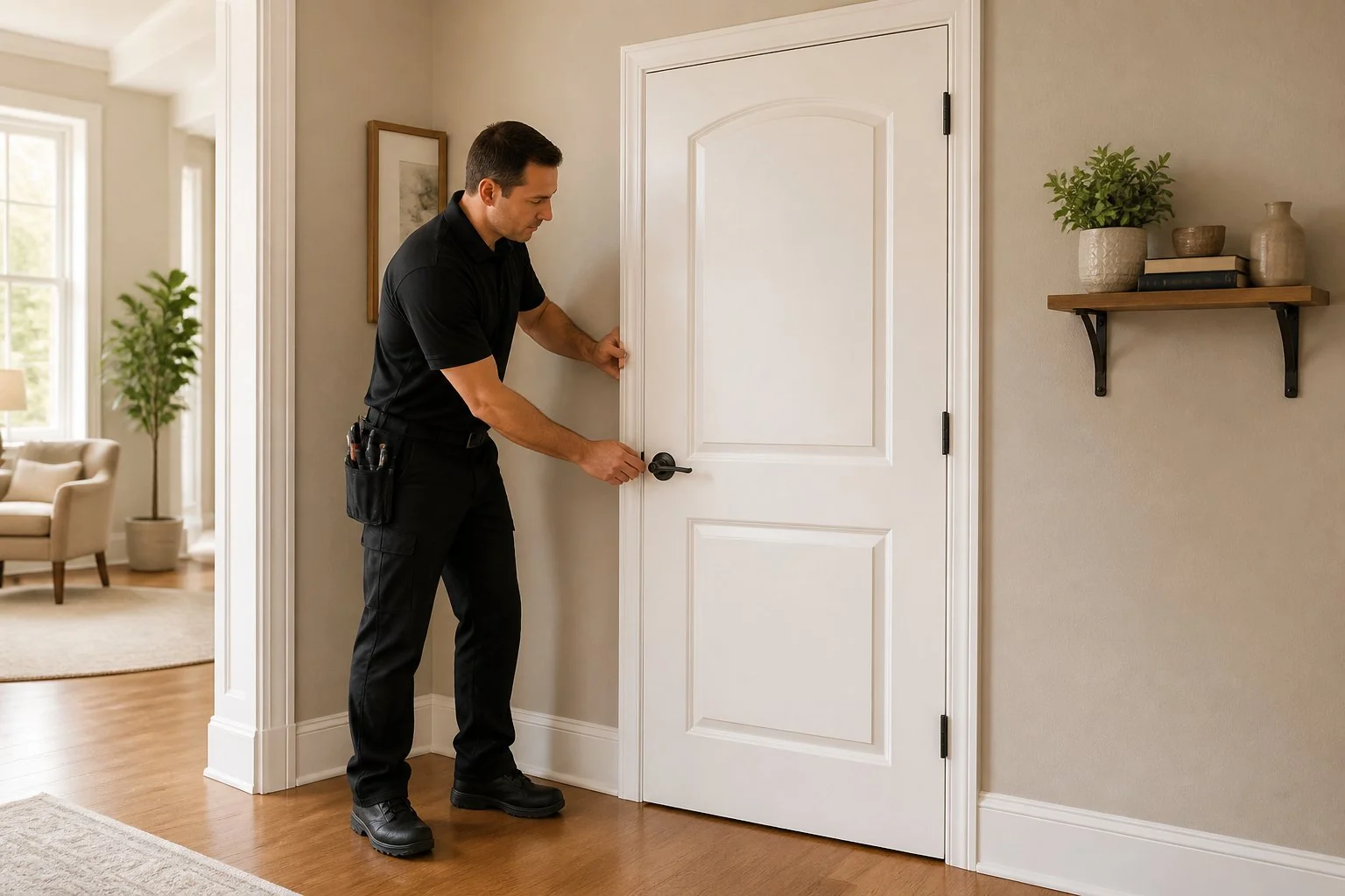 Door and trim adjustment